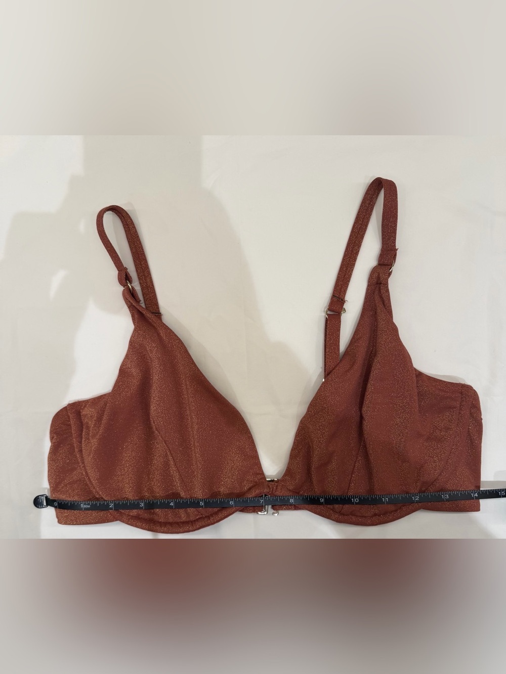 Everything But Water Ryan Shimmer Underwire Bikini Top 38DD Spice
